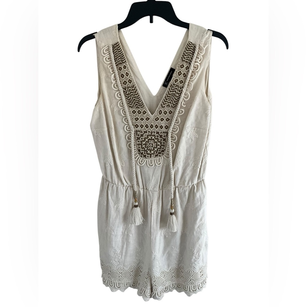 INC Boho beaded romper SZ M